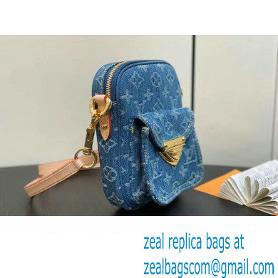 Louis Vuitton Monogram Denim Fairfax Pochette Bag M82948 Blue New LV Remix 2024 - Click Image to Close