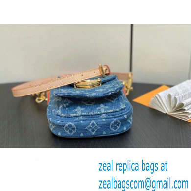 Louis Vuitton Monogram Denim Fairfax Pochette Bag M82948 Blue New LV Remix 2024