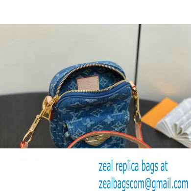 Louis Vuitton Monogram Denim Fairfax Pochette Bag M82948 Blue New LV Remix 2024 - Click Image to Close