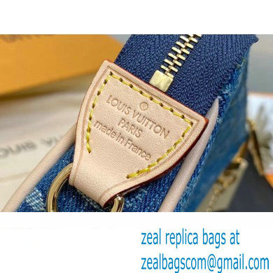 Louis Vuitton Monogram Denim Mini Pochette Accessoires M82960 Blue 2024