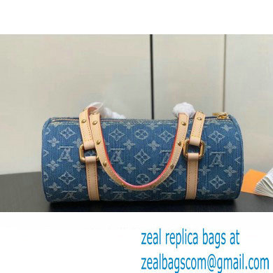 Louis Vuitton Monogram Denim Papillon Bag M46830 Blue New LV Remix 2024