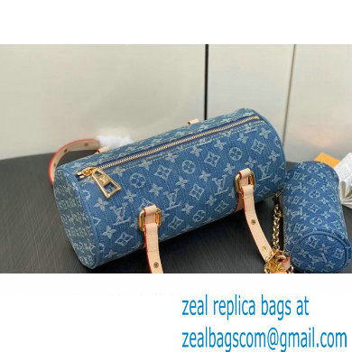 Louis Vuitton Monogram Denim Papillon Bag M46830 Blue New LV Remix 2024