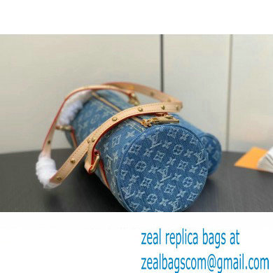 Louis Vuitton Monogram Denim Papillon Bag M46830 Blue New LV Remix 2024 - Click Image to Close