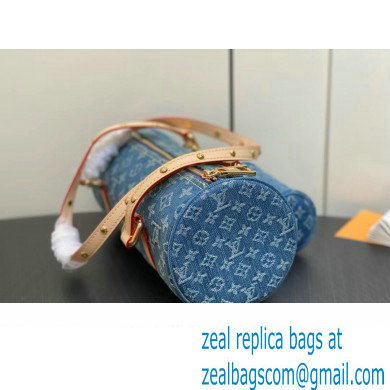 Louis Vuitton Monogram Denim Papillon Bag M46830 Blue New LV Remix 2024