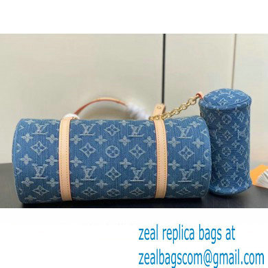 Louis Vuitton Monogram Denim Papillon Bag M46830 Blue New LV Remix 2024