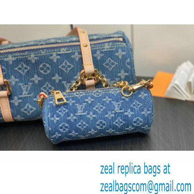Louis Vuitton Monogram Denim Papillon Bag M46830 Blue New LV Remix 2024