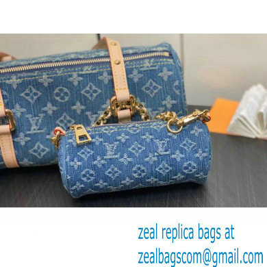 Louis Vuitton Monogram Denim Papillon Bag M46830 Blue New LV Remix 2024 - Click Image to Close