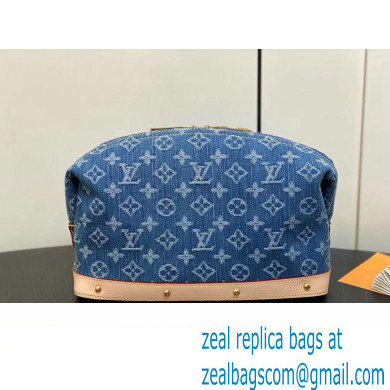 Louis Vuitton Monogram Denim Pochette Cosmetique GM Bag M24317 Blue New LV Remix 2024