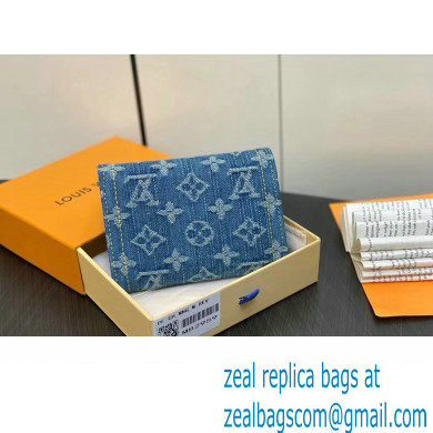 Louis Vuitton Monogram Denim Victorine Wallet M82959 Blue 2024 - Click Image to Close