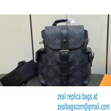 Louis Vuitton Monogram Eclipse Canvas Nano Christopher Bag M82769 2023