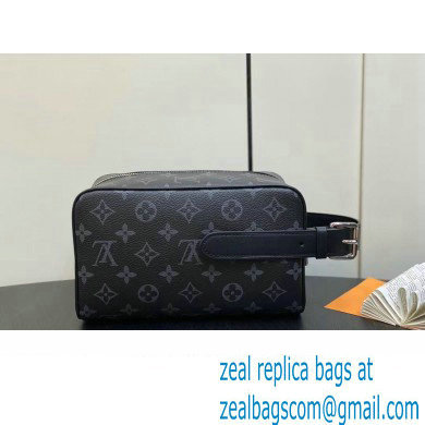 Louis Vuitton Monogram Eclipse canvas Locker Dopp Kit Bag M83113 2024