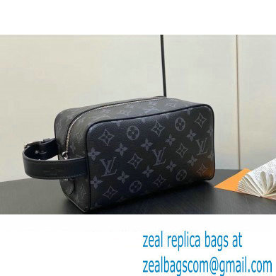 Louis Vuitton Monogram Eclipse canvas Locker Dopp Kit Bag M83113 2024