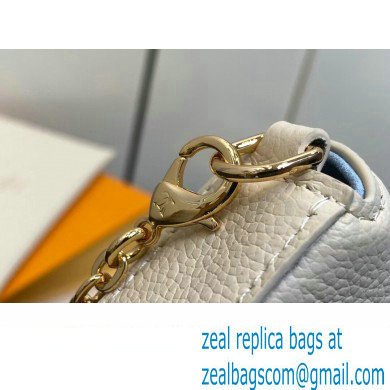 Louis Vuitton Monogram Empreinte Felicie Pochette Bag M83025 White/Blue 2024 - Click Image to Close