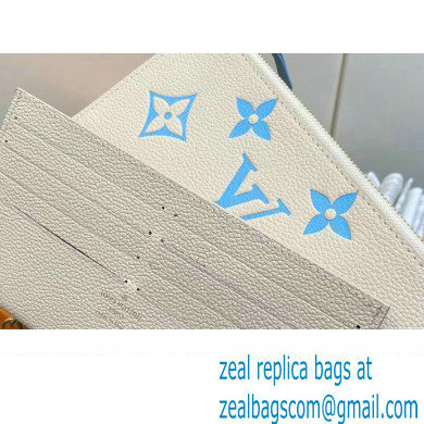 Louis Vuitton Monogram Empreinte Felicie Pochette Bag M83025 White/Blue 2024 - Click Image to Close