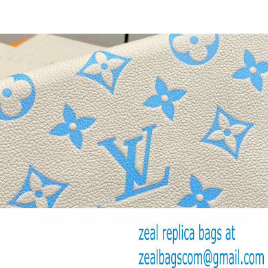 Louis Vuitton Monogram Empreinte Felicie Pochette Bag M83025 White/Blue 2024 - Click Image to Close