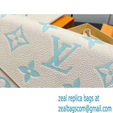 Louis Vuitton Monogram Empreinte Felicie Pochette Bag M83025 White/Green 2024 - Click Image to Close