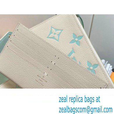 Louis Vuitton Monogram Empreinte Felicie Pochette Bag M83025 White/Green 2024 - Click Image to Close