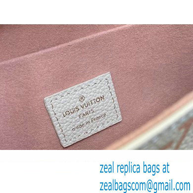 Louis Vuitton Monogram Empreinte Felicie Pochette Bag M83025 White/Pink 2024