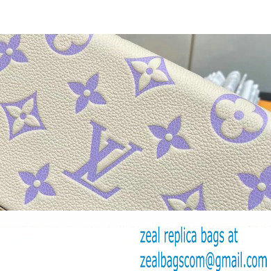 Louis Vuitton Monogram Empreinte Felicie Pochette Bag M83025 White/Purple 2024 - Click Image to Close