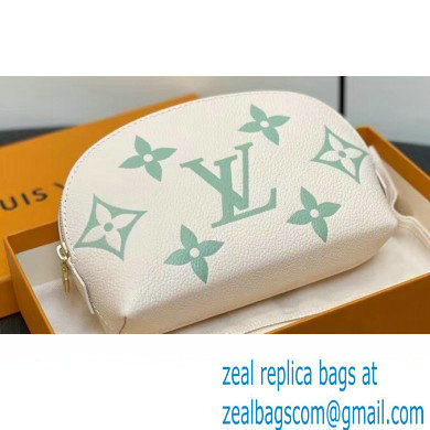 Louis Vuitton Monogram Empreinte Leather Cosmetic Pouch Bag M24378 Green - Click Image to Close