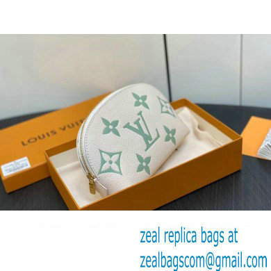 Louis Vuitton Monogram Empreinte Leather Cosmetic Pouch Bag M24378 Green - Click Image to Close