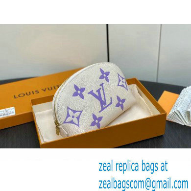 Louis Vuitton Monogram Empreinte Leather Cosmetic Pouch Bag M24378 Purple - Click Image to Close