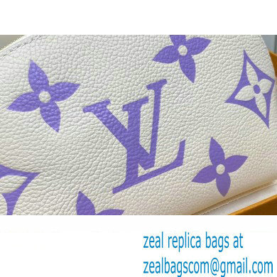 Louis Vuitton Monogram Empreinte Leather Cosmetic Pouch Bag M24378 Purple - Click Image to Close