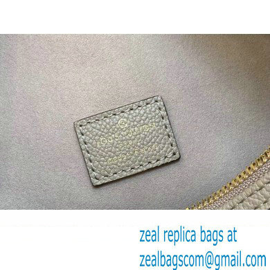 Louis Vuitton Monogram Empreinte Leather Loop Hobo Bag M46738 Dove Gray/Cream 2023