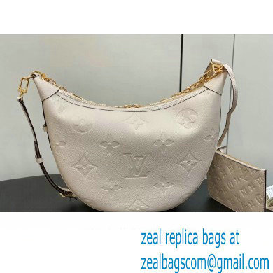 Louis Vuitton Monogram Empreinte Leather Loop Hobo Bag M46739 Cream 2023