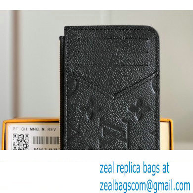 Louis Vuitton Monogram Empreinte Leather Romy Card Holder M81883 Black - Click Image to Close