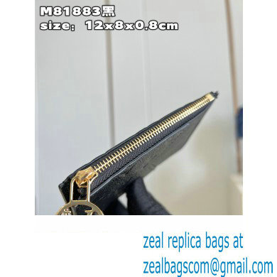 Louis Vuitton Monogram Empreinte Leather Romy Card Holder M81883 Black