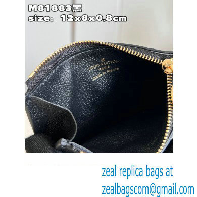 Louis Vuitton Monogram Empreinte Leather Romy Card Holder M81883 Black - Click Image to Close