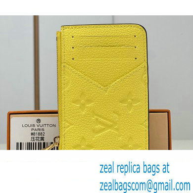 Louis Vuitton Monogram Empreinte Leather Romy Card Holder M82044 Yellow - Click Image to Close