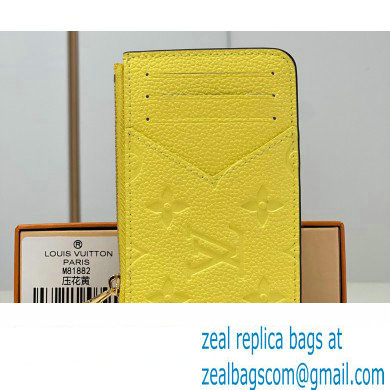 Louis Vuitton Monogram Empreinte Leather Romy Card Holder M82044 Yellow