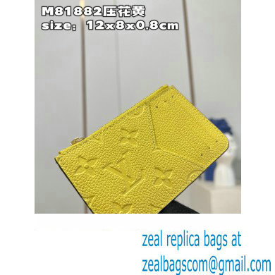Louis Vuitton Monogram Empreinte Leather Romy Card Holder M82044 Yellow