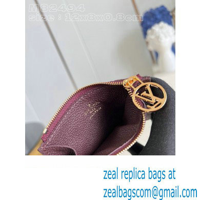 Louis Vuitton Monogram Empreinte Leather Romy Card Holder M82494 Wine Red - Click Image to Close