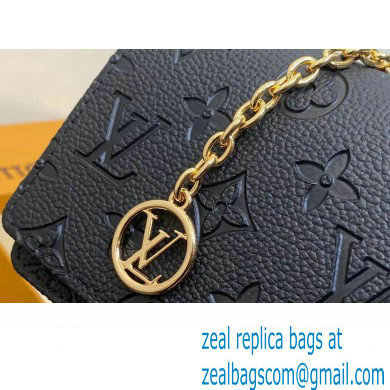 Louis Vuitton Monogram Empreinte Leather Wallet On Chain Lily Bag M46919 Black 2024 - Click Image to Close