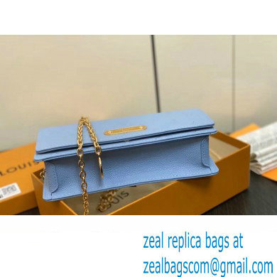 Louis Vuitton Monogram Empreinte Leather Wallet On Chain Lily Bag M83233 Blue Hour 2024