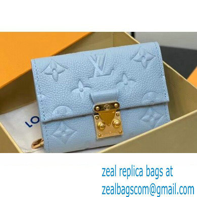 Louis Vuitton Monogram Empreinte Metis Compact Wallet M82926 Blue Hour 2024