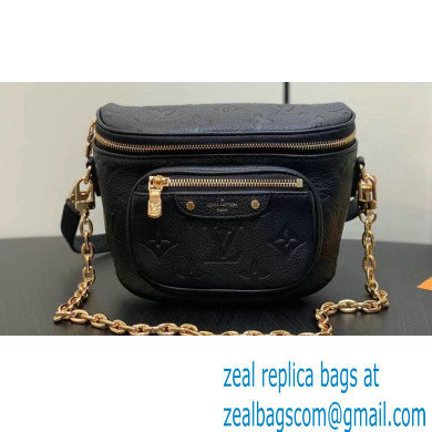 Louis Vuitton Monogram Empreinte Mini Bumbag M46917 Black 2024