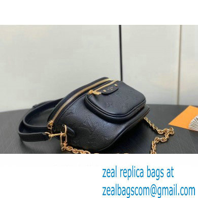 Louis Vuitton Monogram Empreinte Mini Bumbag M46917 Black 2024 - Click Image to Close