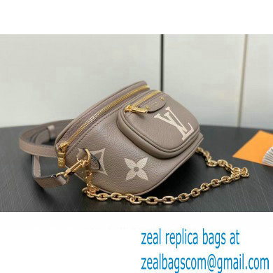 Louis Vuitton Monogram Empreinte Mini Bumbag M83219 Tourterelle Beige / Cream 2024 - Click Image to Close