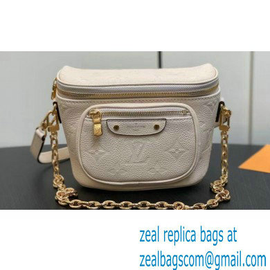 Louis Vuitton Monogram Empreinte Mini Bumbag M83275 Cream 2024