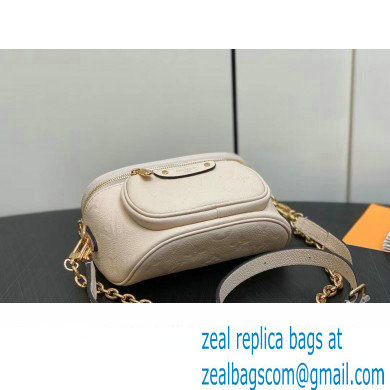Louis Vuitton Monogram Empreinte Mini Bumbag M83275 Cream 2024 - Click Image to Close