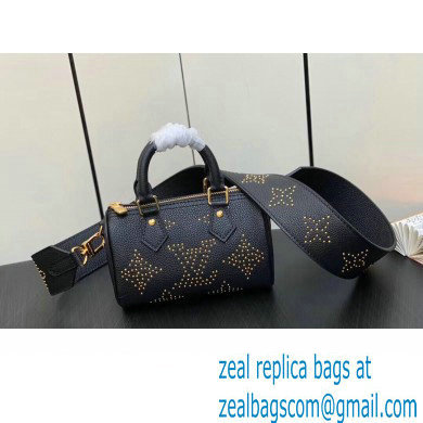 Louis Vuitton Monogram Empreinte Nano Speedy Bag M46745 Studs Black 2023