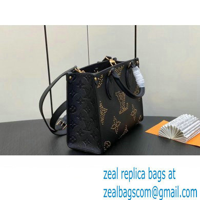 Louis Vuitton Monogram Empreinte OnTheGo PM Bag M46733 Studs Black 2023 - Click Image to Close