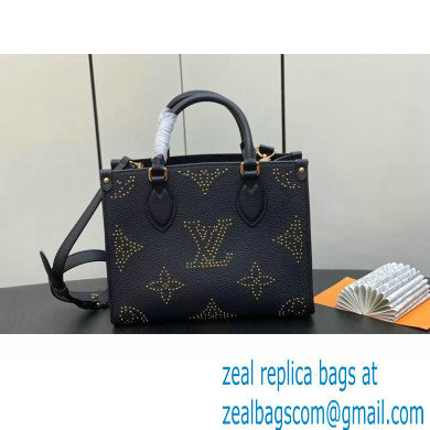 Louis Vuitton Monogram Empreinte OnTheGo PM Bag M46733 Studs Black 2023 - Click Image to Close