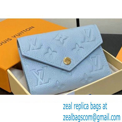 Louis Vuitton Monogram Empreinte Victorine Wallet M83271 Blue Hour 2024