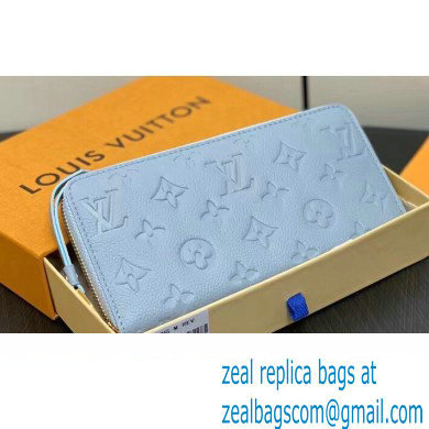 Louis Vuitton Monogram Empreinte Zippy Wallet M83225 Blue Hour 2024