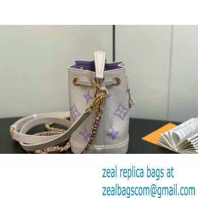 Louis Vuitton Monogram Empreinte leather Nano Noe Bag M82933 creamy/Purple 2024